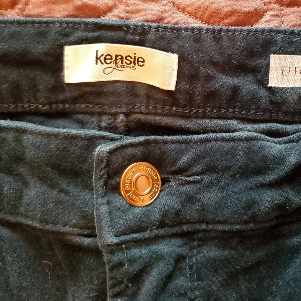 Kensie Dk.Teal Velvet Effortless Ankle Pant 12 EUC